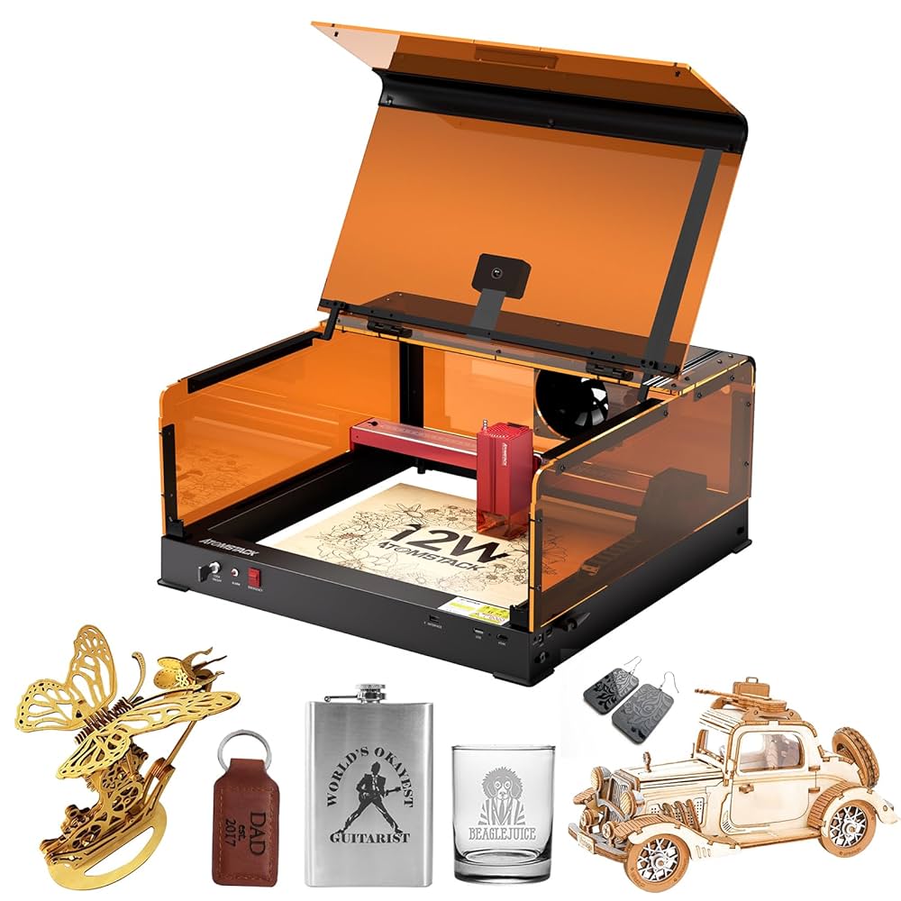 Amazon.co.jp: ATOMSTACK A12 Ultra 12W出力 レーザー彫刻機