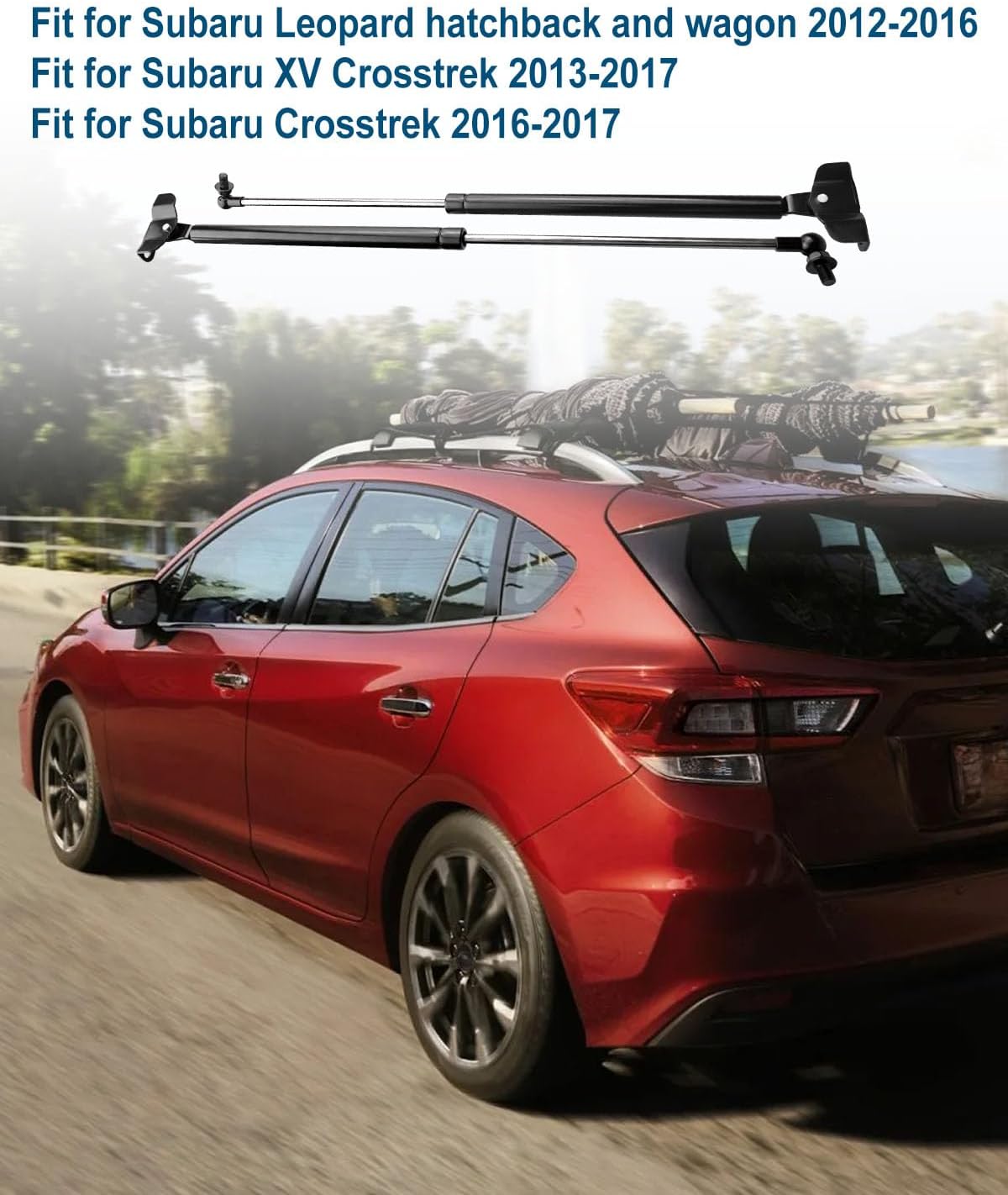 RT551075 63269FJ120 20.40 Inch Rear Hatch Liftgate Struts Lift Supports Gas Springs Arms Fit for Subaru Crosstrek 2016-2017 Impreza Hatch Back & Wagon 2012-2016 XV Crosstrek 2013-2017, 2 Pcs