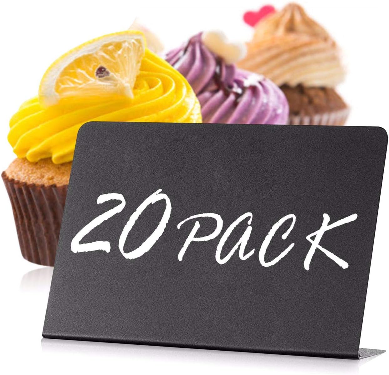 20 Pack Mini Chalkboard Signs 10x7 for Food - Buffet - Tables - Small Chalkboard Sign - Mini Chalkboard Signs for Food - Table Chalkboard Signs - Mini Blackboard Signs for Food Buffet - Food Cards