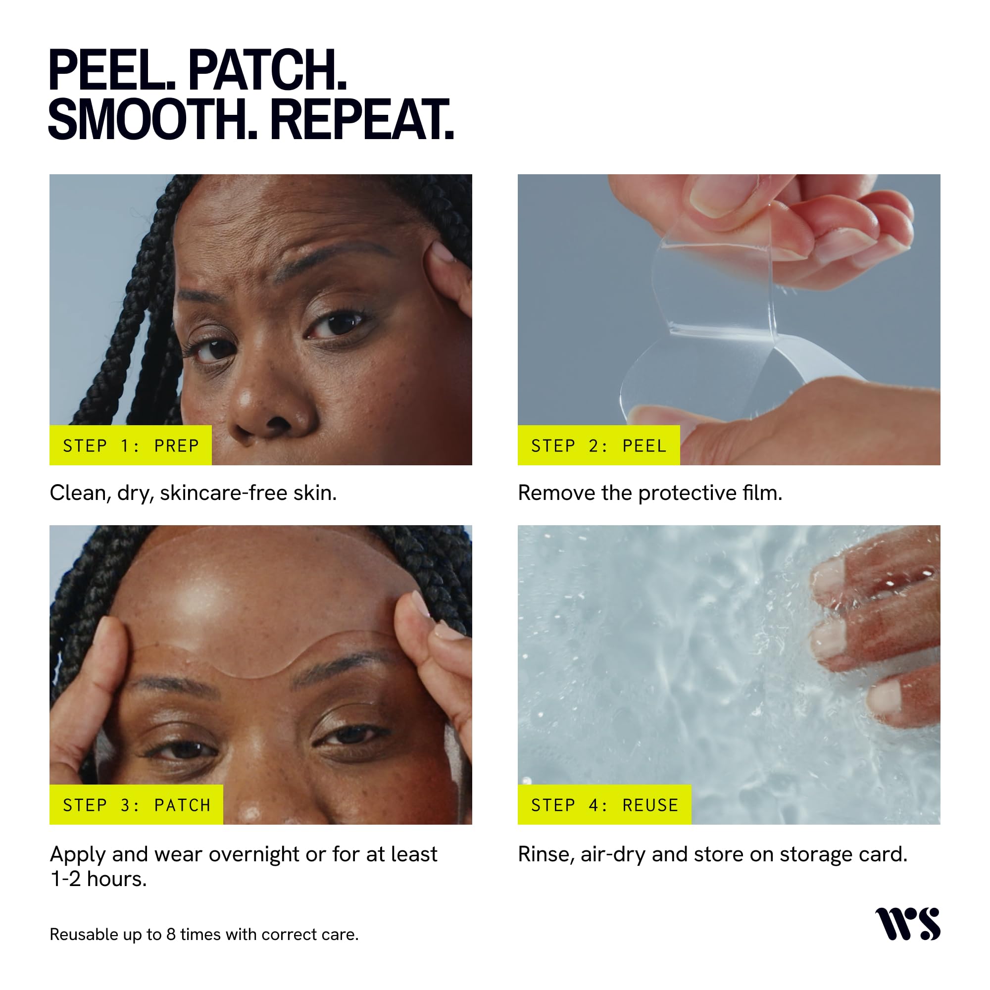 Wrinkles Schminkles Reusable Silicone Forehead Wrinkle Patches