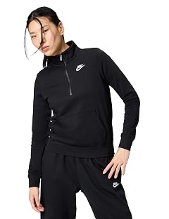 Nike Womens Sportswear Club Fleece 1 2-Zip Sweatshirt