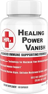 Re+Gen Nutrition Herp Rescue Healing Power Vanish, Immune Support for Women, Mushroom Supplement, Pure Shiitake Mushroom, Beta Glucan, Red Marine Algae, 60 Capsules