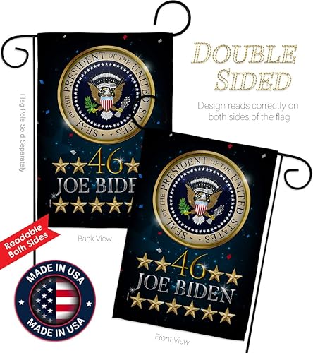Miniatura 3 de Bandera de Biden Harris con bandera del presidente de Estados Unidos 46 de Estados Unidos, bandera de jardín con soporte de voto patriótico, fiesta