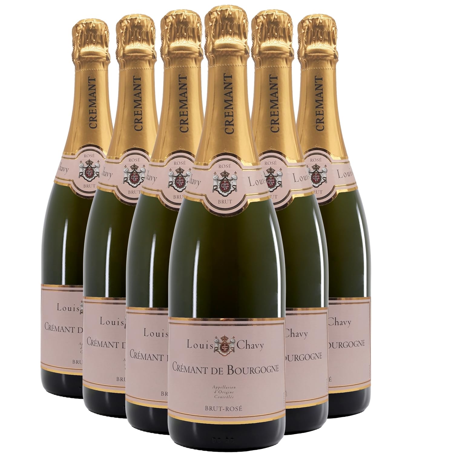 Crémant de Bourgogne Brut rosado - Louis Chavy - DOP - Borgoña - Francia - Variedades de uva Chardonnay,Pinot Noir - 6x75cl