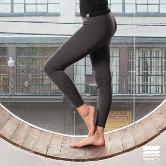 MERIWOOL Womens Base Layer 100% Merino Wool Heavyweight 400g Thermal Pants Leggings for Women