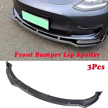 Amazon Com Koystar Carbon Fiber Style Front Bumper Lip Spoiler For Tesla Model 3 2016 2019 3 Pieces Automotive
