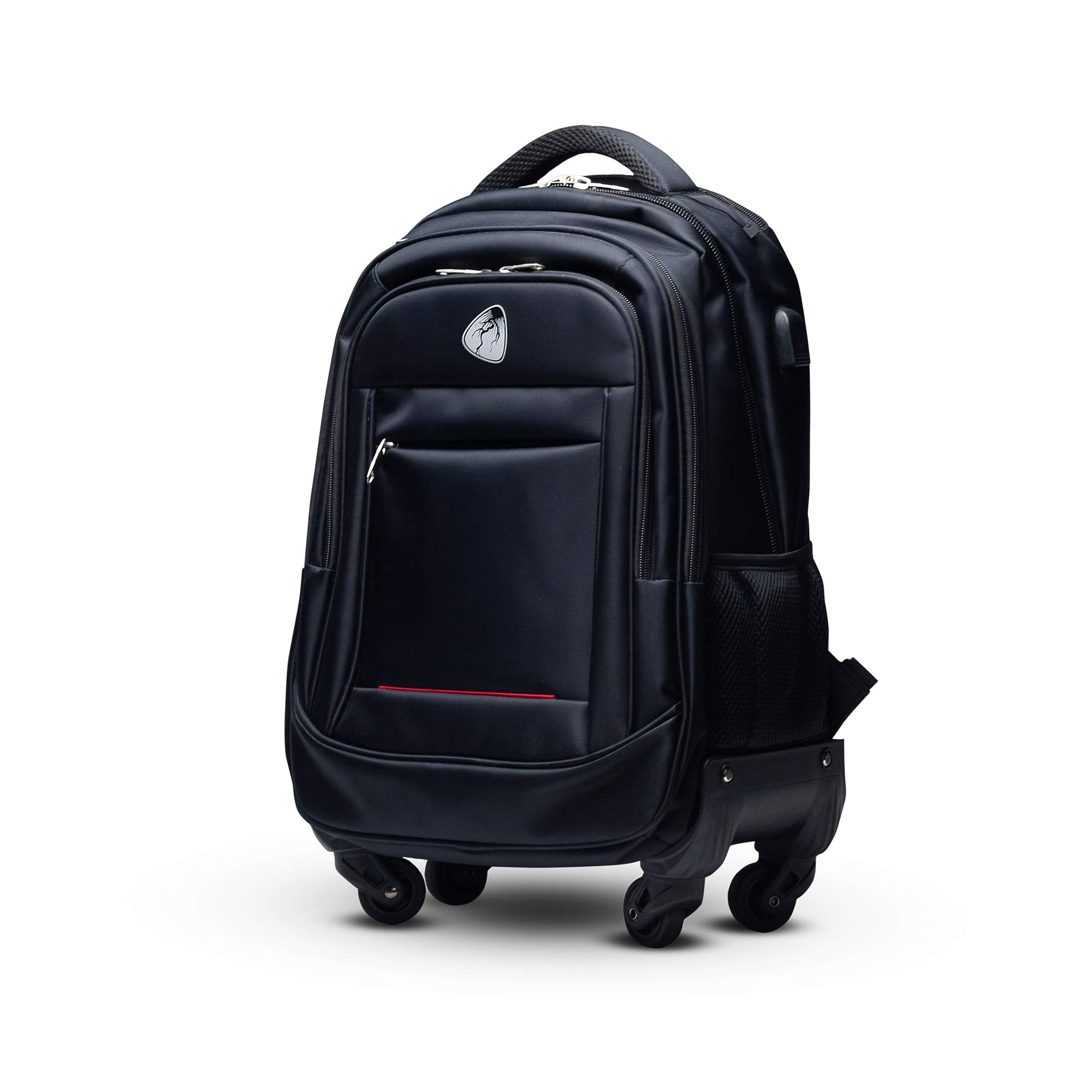 Rucksack Trolley 40L mit Rollen & USB-Anschluss – Business Reiserucksack für Laptop bis 17 Zoll, Trolley Rucksack mit Teleskopgriff, wasserabweisend für Damen & Herren | für Laptop bis 17 Zoll, Trolley Rucksack mit Teleskopgriff, wasserabweisend für Damen
