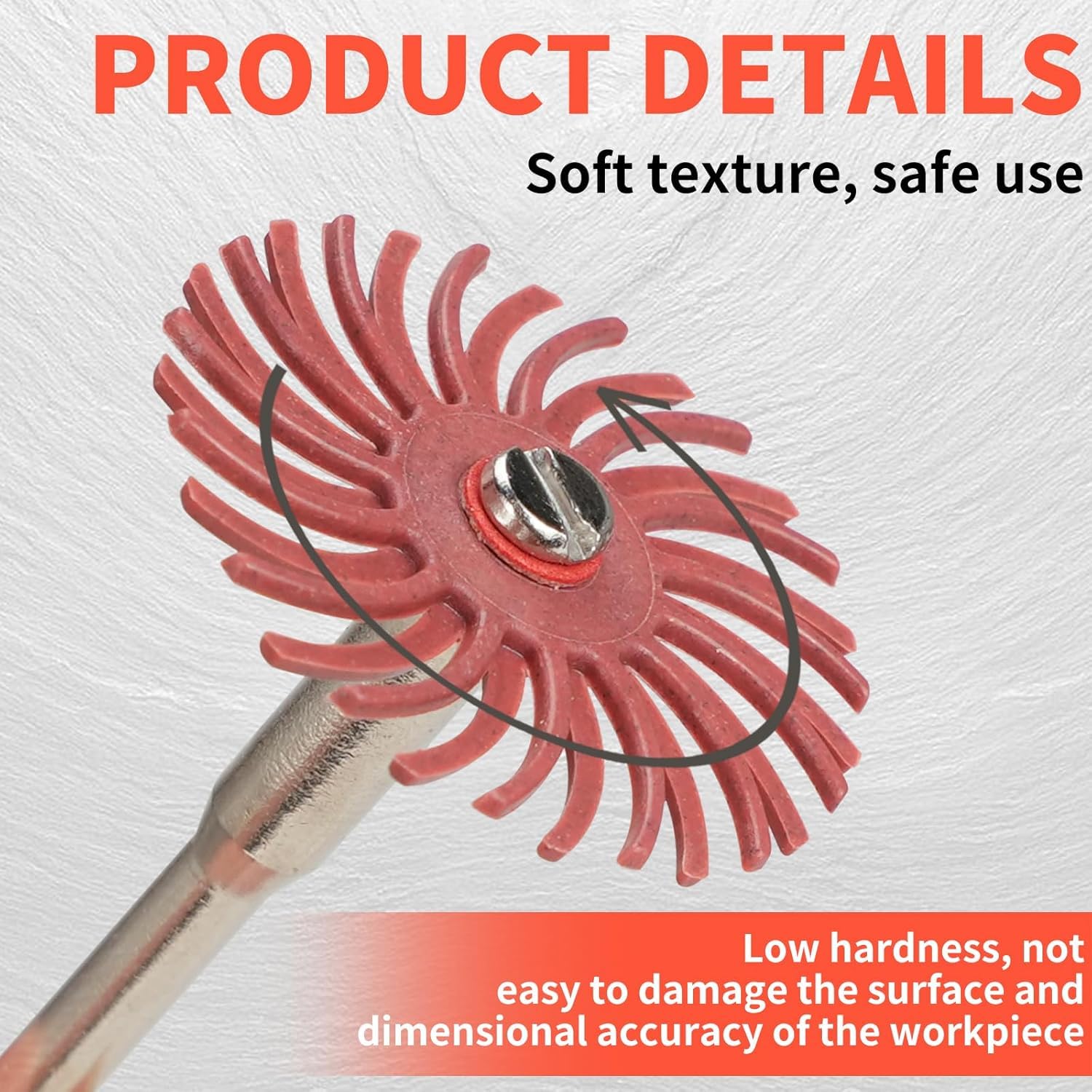 Lot de 76 disques abrasifs à poils radiaux pour brosse abrasive et polissage avec tige de 1/8" pour outils rotatifs de nettoyage de finition