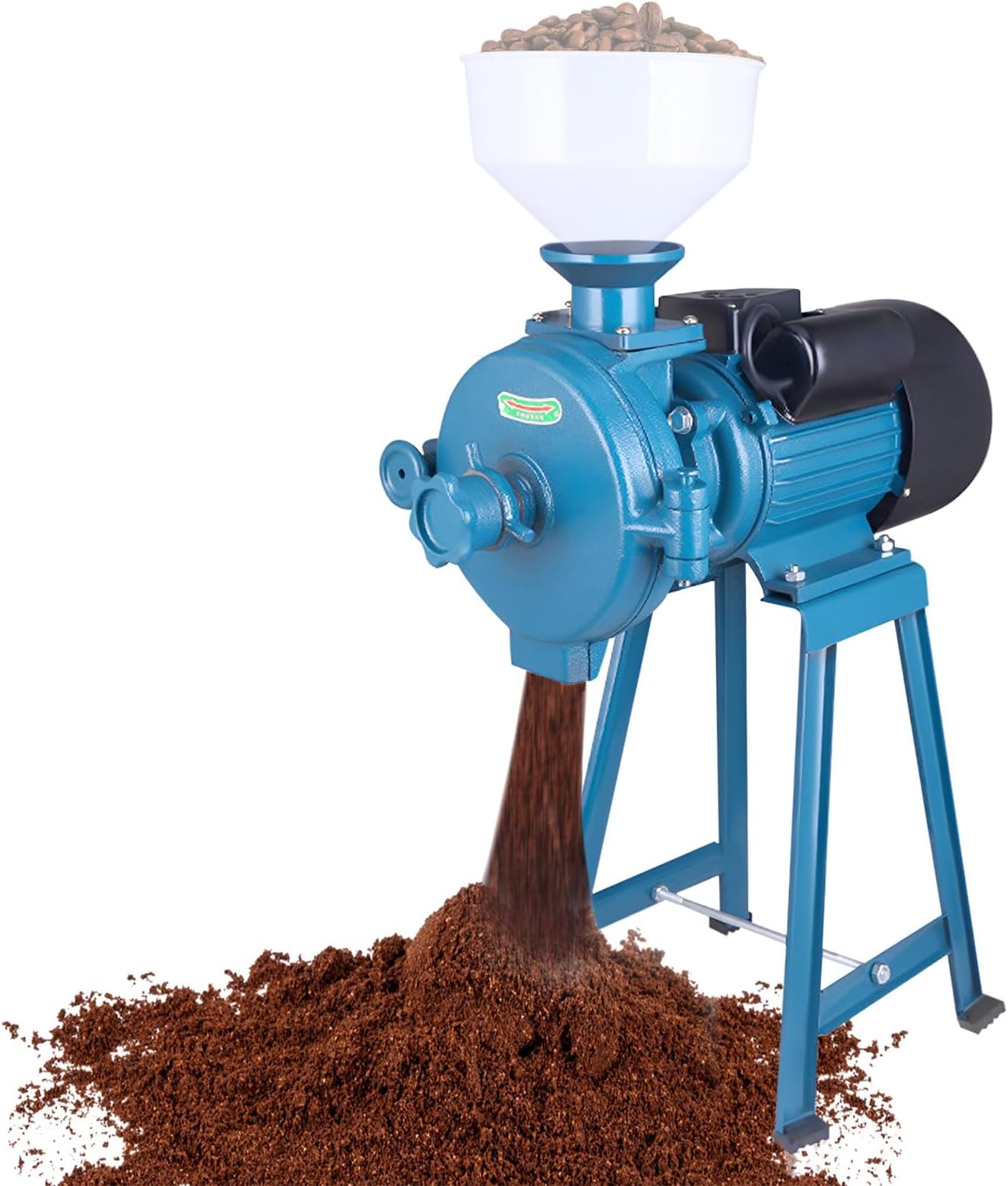 Electric Grain Mill Grinder, 2200W Spice Grinders with Funnel Heavy Duty Feed Flour Cereal Mill Wheat Grinders for Corn Rice in Supermarkets Stores Factories Home, 1400r/min