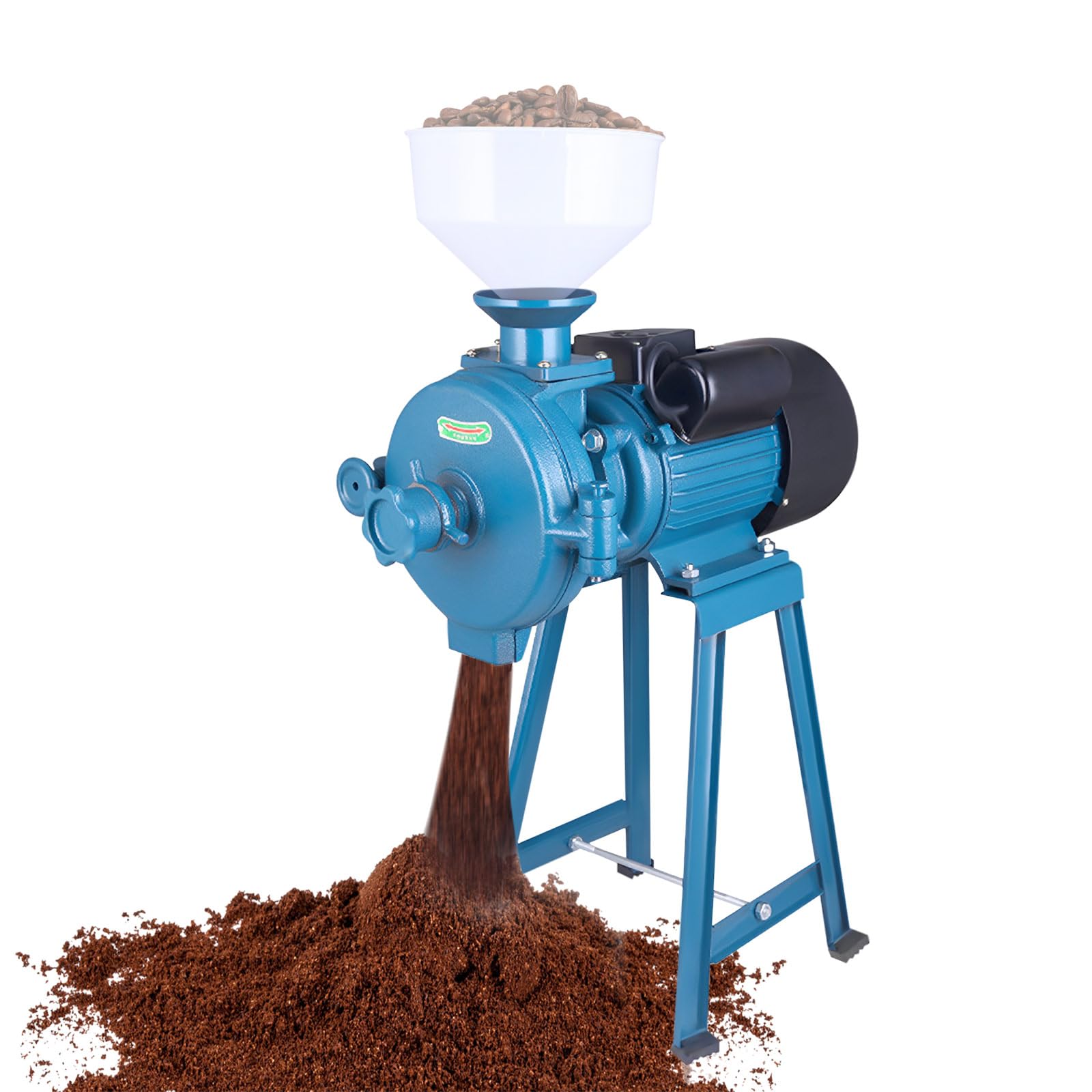 Electric Grain Mill Grinder, 2200W Spice Grinders with Funnel Heavy Duty Feed Flour Cereal Mill Wheat Grinders for Corn Rice in Supermarkets Stores Factories Home, 1400r/min