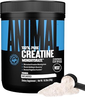 Animal Creatine Monoydrate Powder for Men & Women | Unflavored 300g | 100% Pure Micronized Formula | NSF Certified | Boosts Cognition, ATP Production, Strength & Recovery | Optimal Daily Health