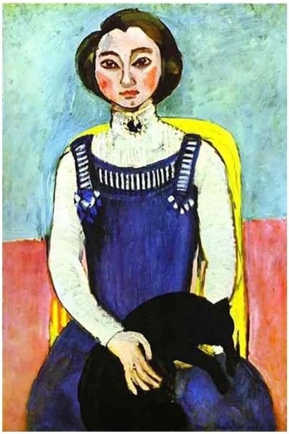 Chat Noir Henri Matisse décoration murale affiche minimaliste moderne sur toile