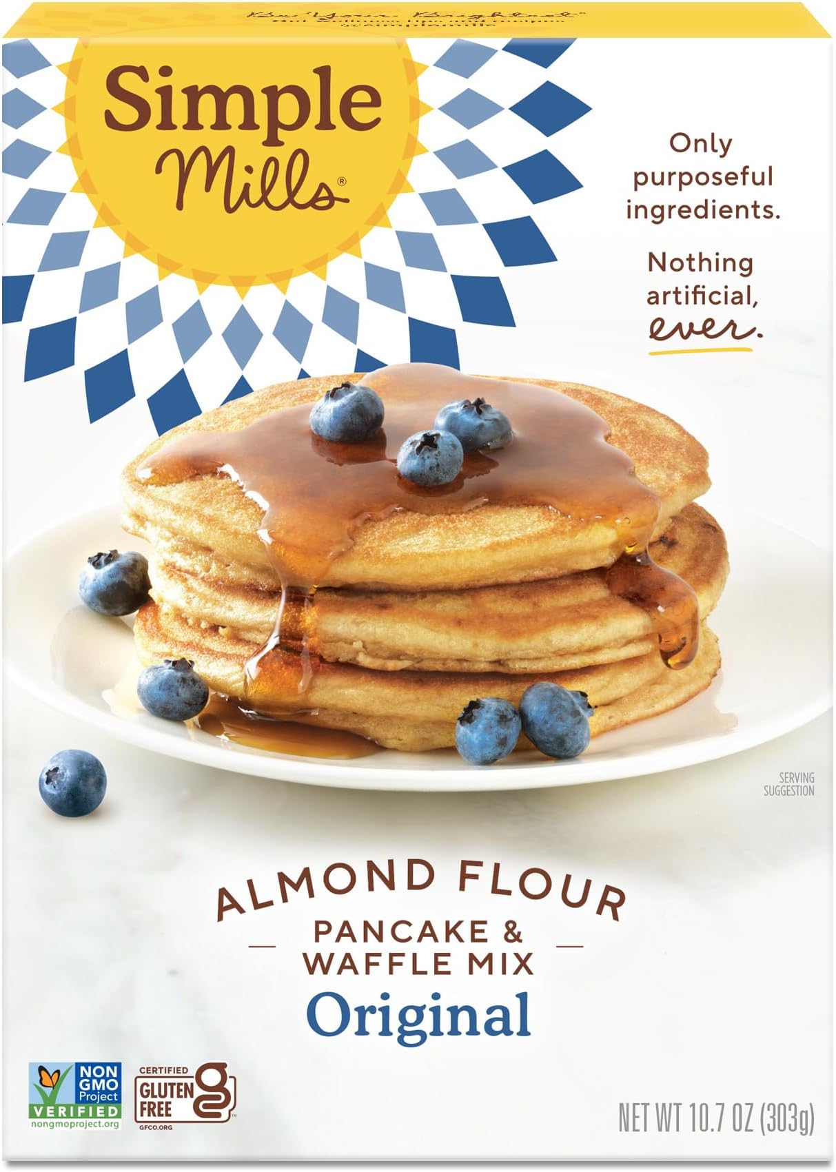 Almond Flour Pancake & Waffle Mix, Original, 10.7 oz (303 g)