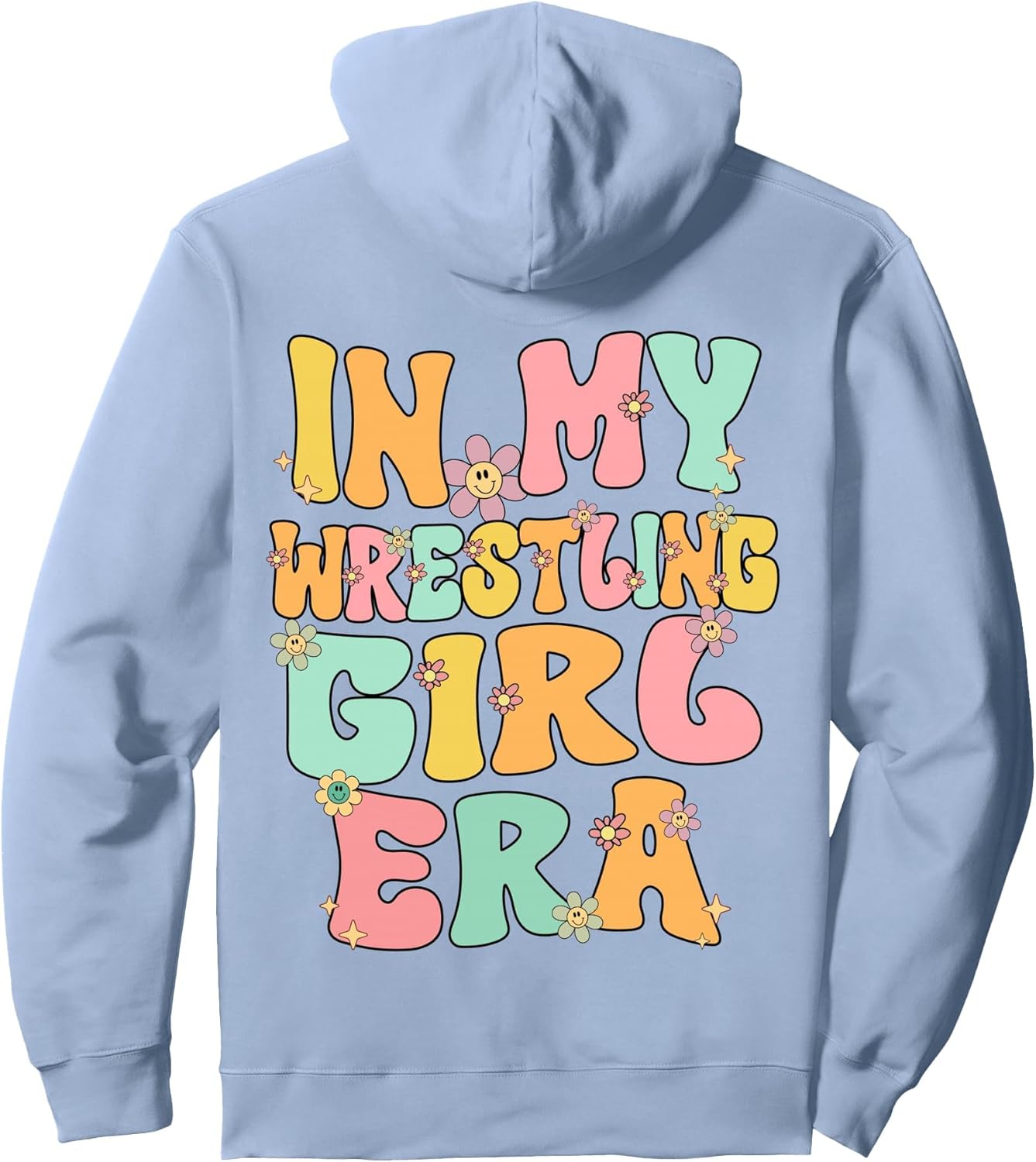 Cute In My Wrestling Girl Era Groovy Wrestling Girl Wrestler Pullover Hoodie