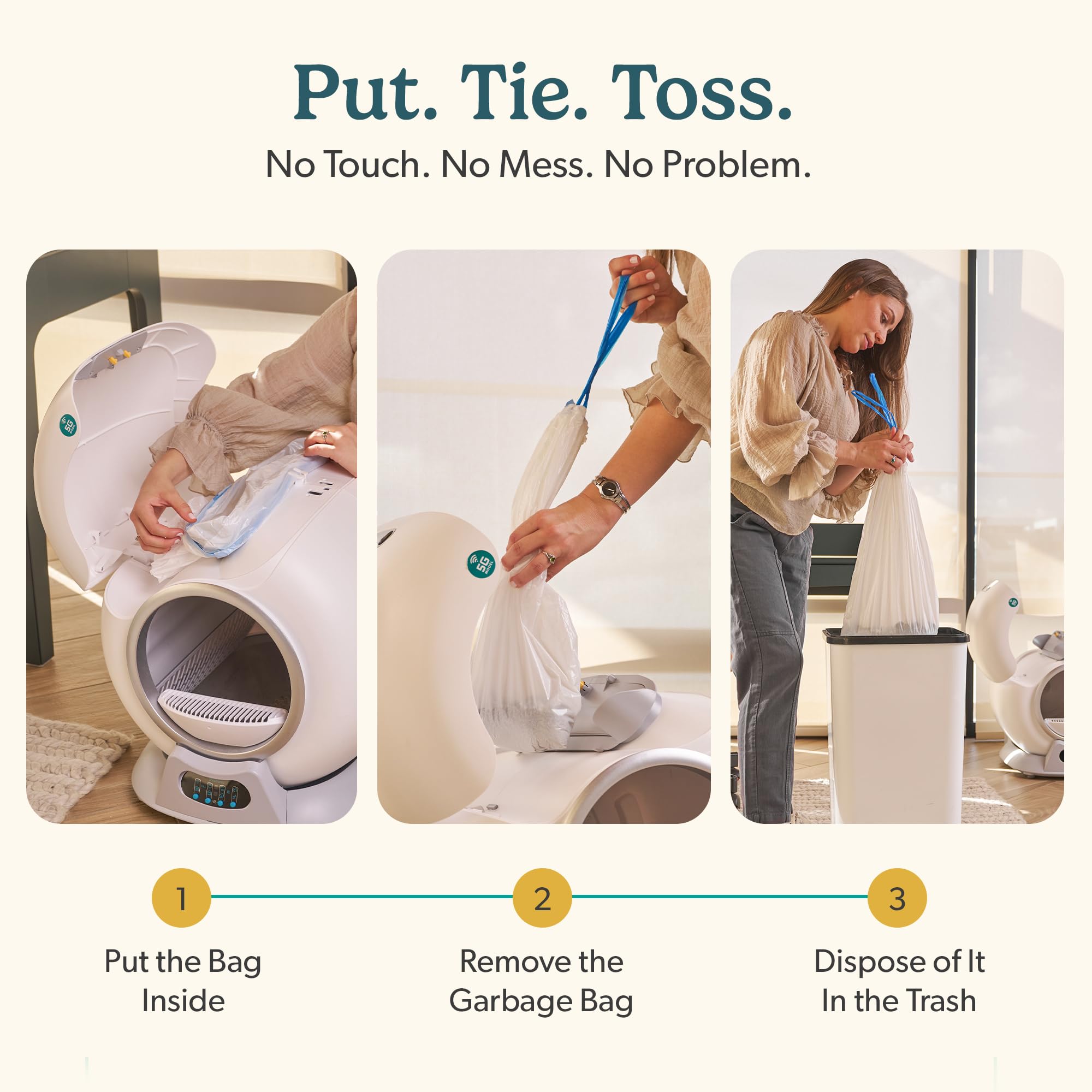PetCove Bolsas de arena para gatos autolimpiables de alta calidad, bolsas de arena para gatitos, bolsas de excrementos de mascotas y forros duraderos para cajas de arena – Máximo control de olores y