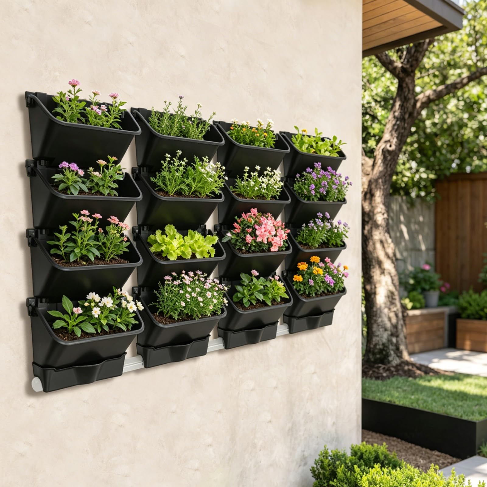 Plante verticale à suspendre pour jardin, 16 poches
