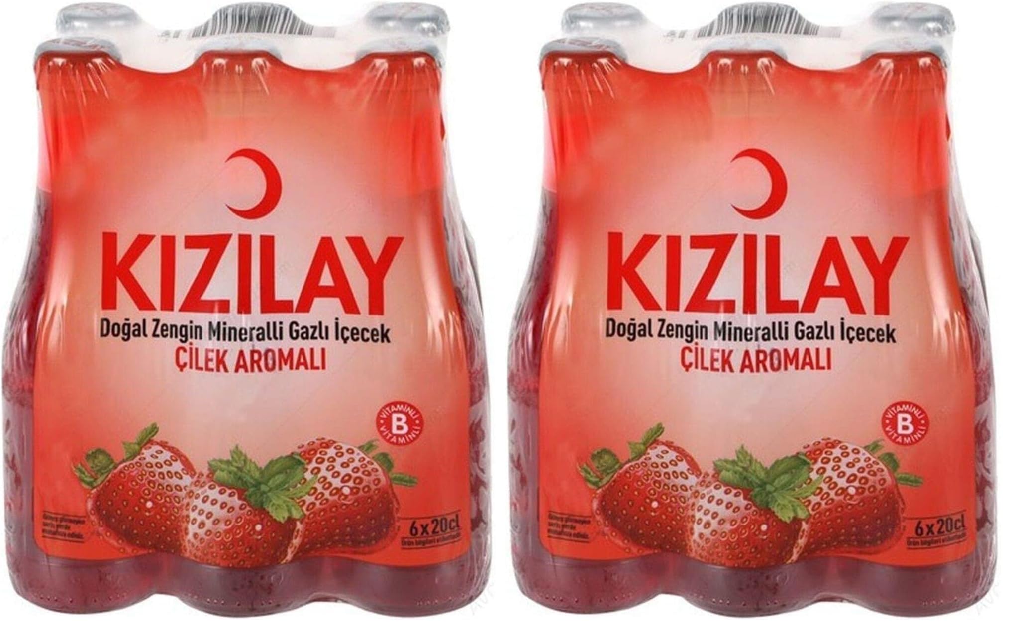 Kızılay Karpuz Çilek Aromalı Maden Suyu 6x200 ml 2li paket