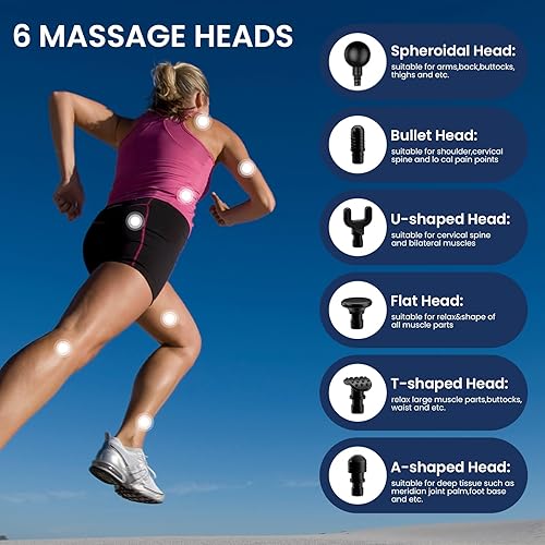 Miniatura 2 de Sejoy Pistola de masaje, mini masajeador de tejido profundo, pistola masajeadora portátil de percusión muscular para atletas, masajeador eléctrico