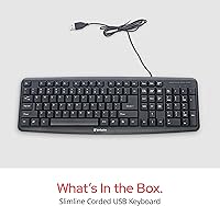 Vista 2 de Teclado con cable USB, Negro