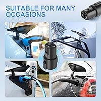 Vista 6 de JUSTTOP Adaptador de carga J1772 compatible con Tesla Model 3, Y, X, S y Cybertruck, 80A/240V, fácil de configurar