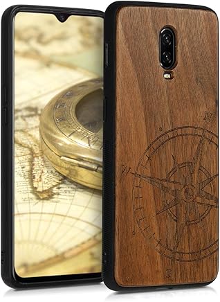 kwmobile Funda de Madera Madera de Nogal para OnePlus 6T - Case Bumper de TPU dise?o de Aguja magn?tica - Cover Protector Duro en marr?n Oscuro kwmobile Funda de Madera Madera de Nogal para OnePlus 6T - Case Bumper de TPU dise?o de Aguja magn?tica - Cover Protector Duro en marr?n Oscuro