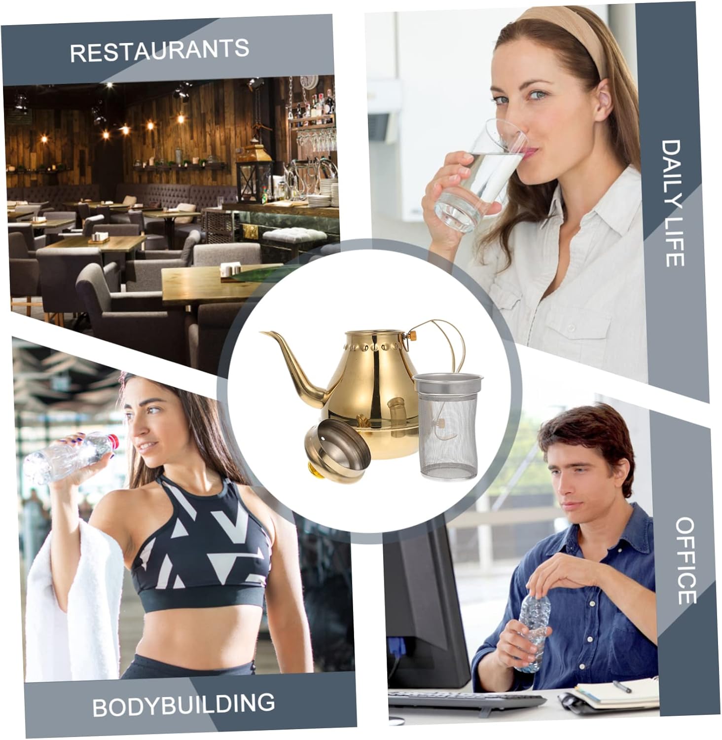 ★SHERAF★2 個のステンレス鋼のティーポット調味料ディスペンサーティーハンドルケトルコンロケトルハンドコーヒーメーカー開花ティーポットグースネ