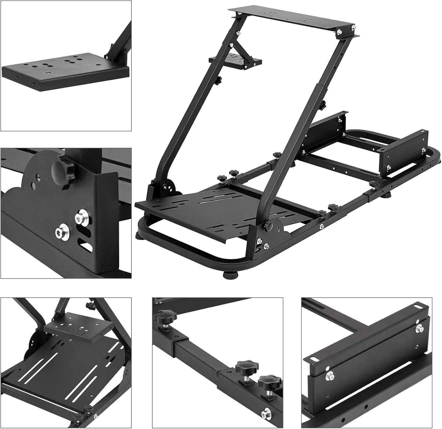 Marada Racing Wheel Stand Racing Simulator Steering Seat Compatible with T500, FANTEC, T3PA/TGT, G25, G37, G29/T300RS Wheel Pedals Not Included