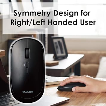 ELECOM Bluetooth Mouse, Silent, Quiet Click, Slim, 4 Button for iPad, Laptop, PC and Mac, Black (M-TM10BBBK/EC)