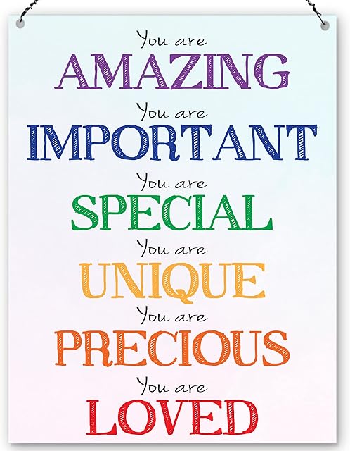Dorothy Spring You Are Amazing Lovely Rainbow Inspirational Wall Quote Plaque Metal Sign Gift for Friends Size 15x20cm