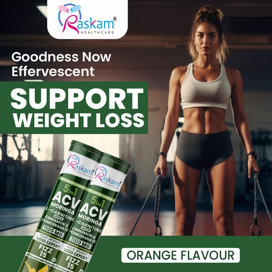 Buy Now Raskam Acv Moringa 5 In 1 Formula Effervescent Tablets | 15