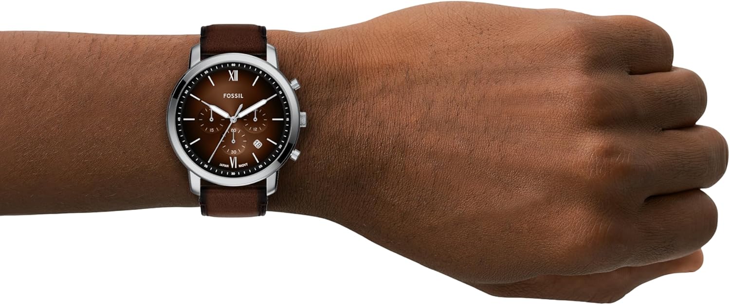 Fossil Men's Neutra Quartz Stainless Steel and Leather Chronograph Watch