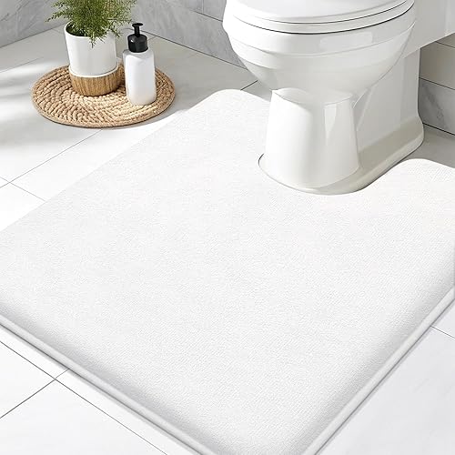 Miniatura 70 de Smiry Tapete de baño de espuma viscoelástica de 24 x 16 pulgadas, extra suave y absorbente, antideslizante, lavable para suelo, ducha y bañera,