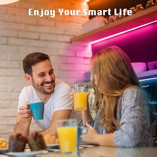 Vista 34 de dalattin Luces LED para dormitorio de 200 pies, tira de luces LED inteligentes con control remoto de aplicación, tiras de luz LED RGB, tira de luces