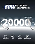 iPhone 17 16 15 Pro Max Charger Fast Charging, 2 Pack 60W Dual Port USB C Fast Wall Charger Block with 10FT Extra Long USB C Cable Cord for iPhone 17/17 Pro Max/Air/17e/16/16 Pro/15 Pro Max/Plus, iPad