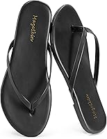 mazeskin Women's Memory Foam Thong Sandals - Comfy Water-Resistant Flip Flops for Beach & Summer