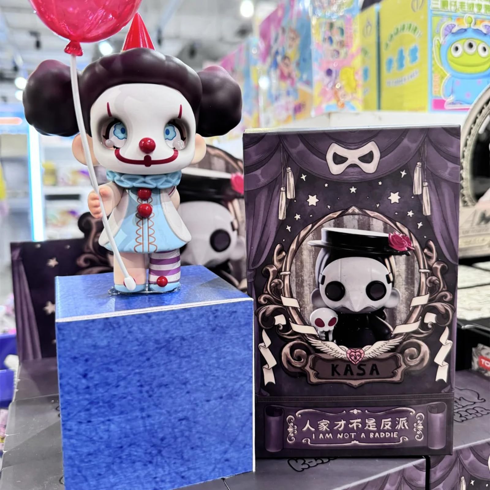 CALEMBOU Anime Blind Box, Cute Kasa Not a Villain Series Blind Box Figure for Desktop Ornament, Collectable PVC Figure for Halloween Christmas