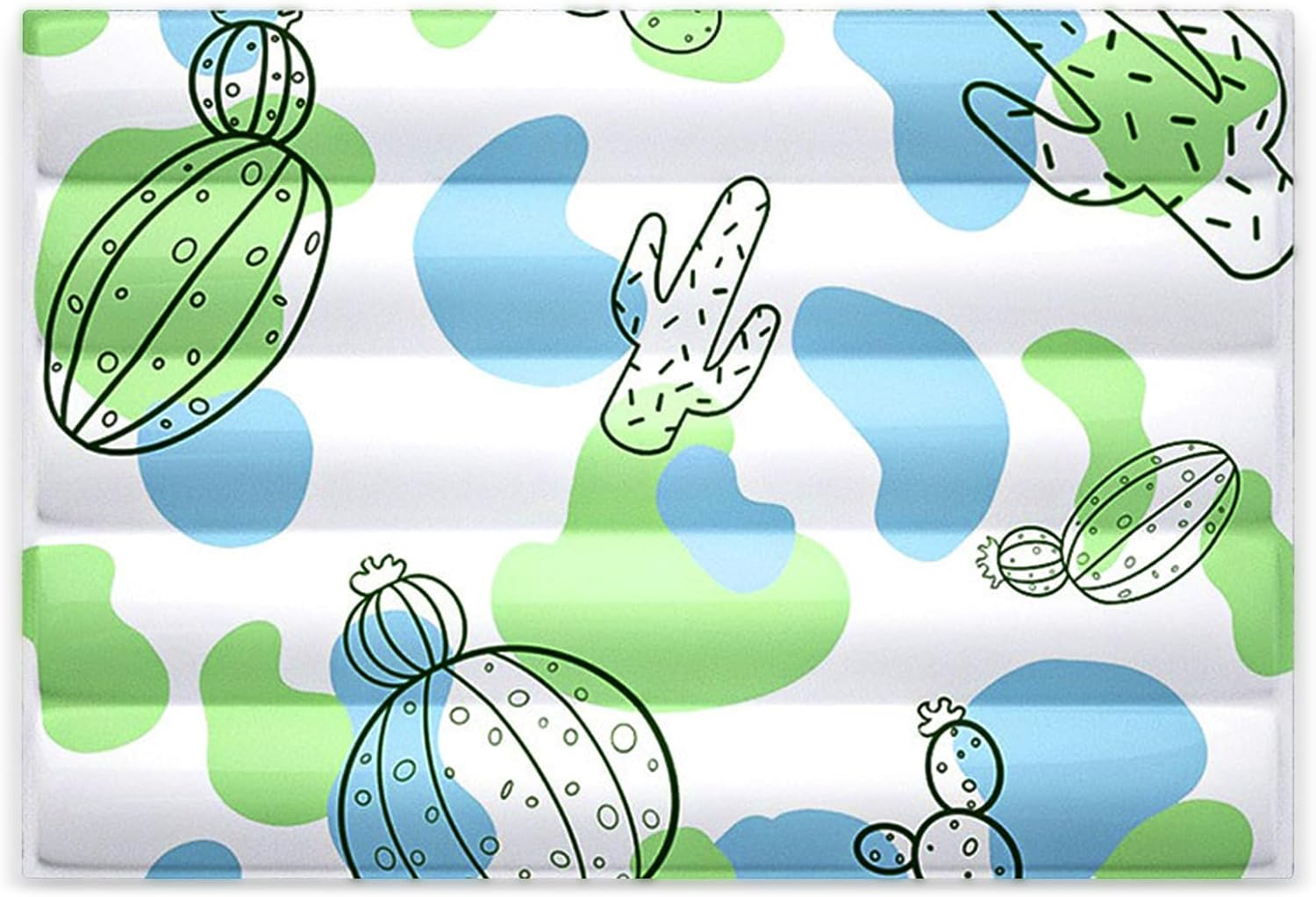 Dog Cooling Mat, Double Ice Gel Cooling Mat for Dogs with Cactus Patterns, Green Cooling Pad for Dog and Cats Washable, Durable (XL-35.4” x 23.6”)