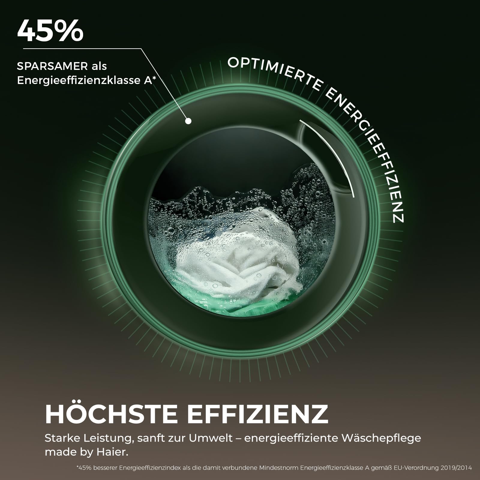 Haier Waschtrockner 9/5kg G7 Serie HWD90-BP14667TU1 | Trocknen), A -45% (Waschen), Leiser Inverter-Motor, Automatik- und Expressprogramm, Vollwasserschutz, Trommelbeleuchtung