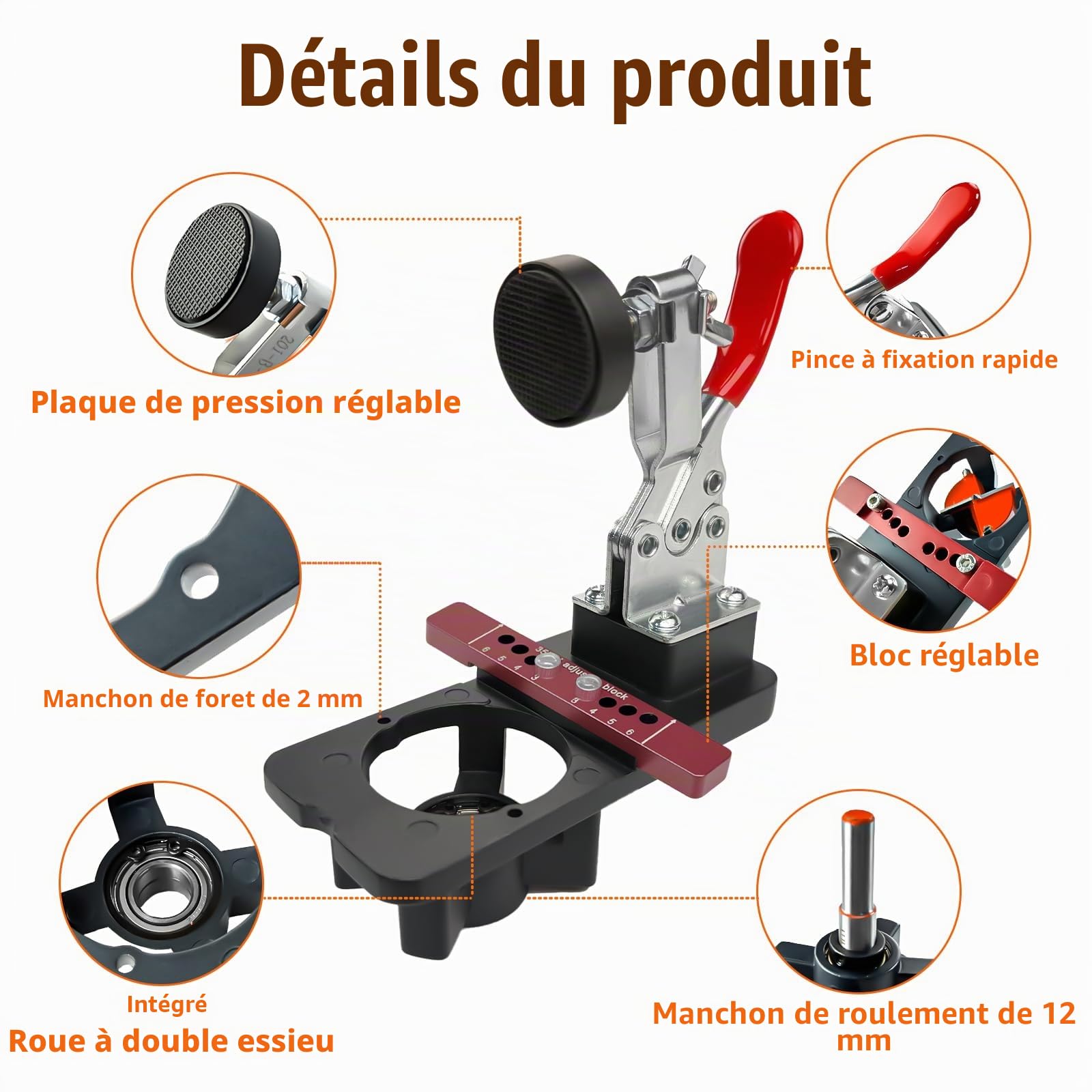 35mm Gabarit de Percage Charniere, Caché Gabarit de Charniere MatéRiau en Alliage D'Aluminium Convient Aux Meubles en Bois Aux Armoires et Aux Penderies