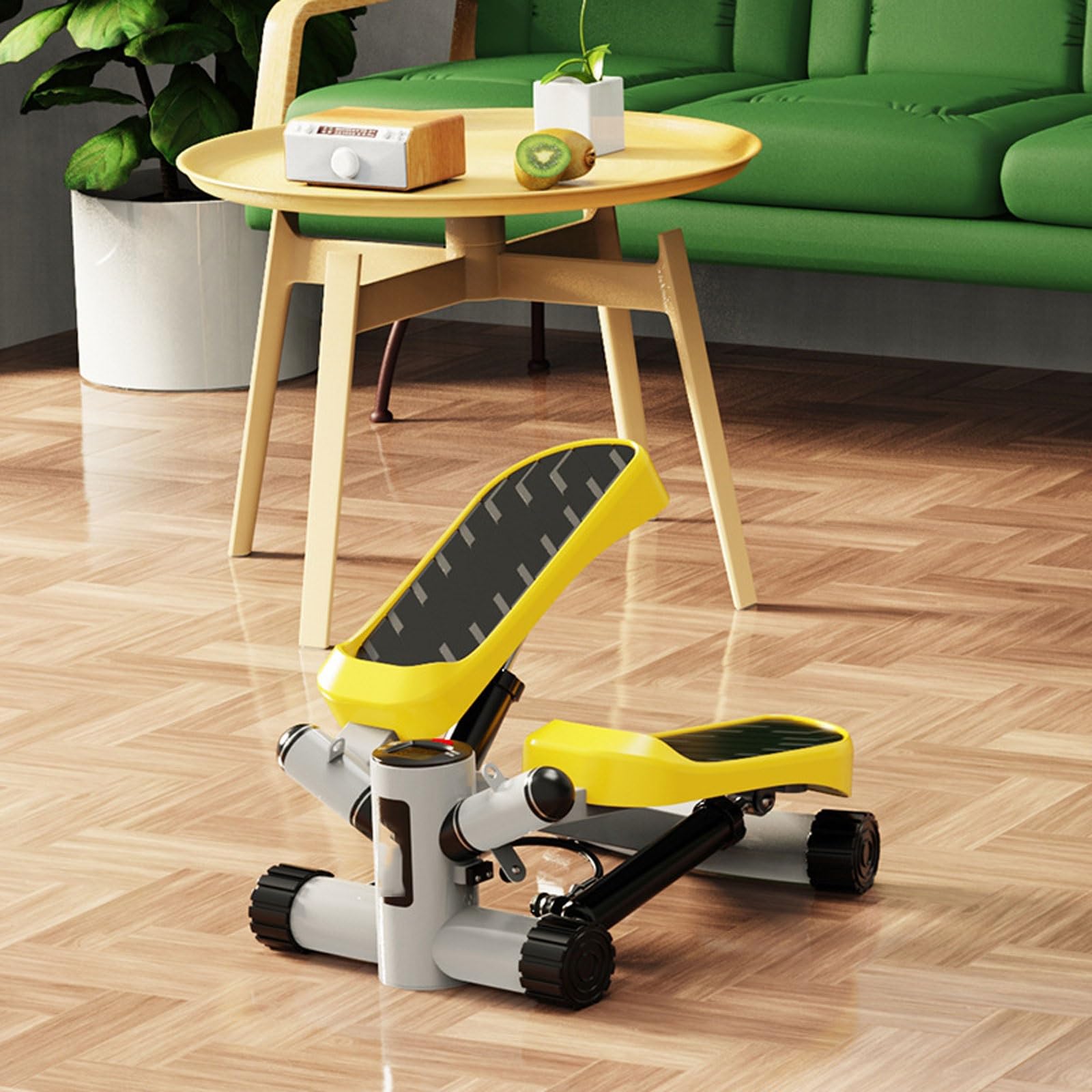 Pedale Allenatore Step Machine sotto la scrivania, trainer portatile for la riabilitazione delle gambe dei piedi con pedale grande, trainer compatto con monitor LCD for palestra in casa e in ufficio