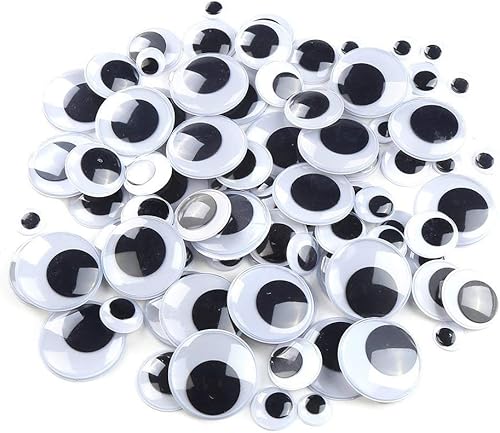DECORA 600 piezas de ojos grandes de plástico para álbumes de recortes y decoraciones de manualidades de 0.394 in a 1.575 in