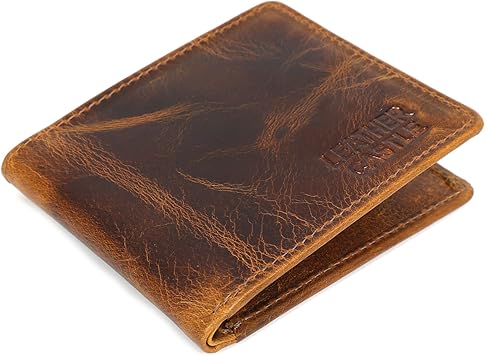 Mens Bifold Wallet Genuine Leather Slim Wallet for Men, 1 Cash Compartments, 7 Card Slots & Coin Pocket Stylish, Durable & Lightweight Mens Wallet