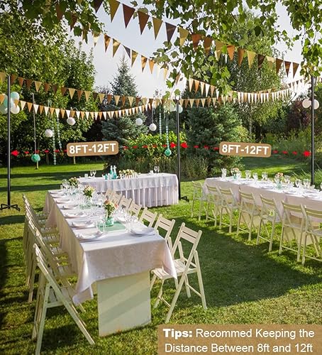 Miniatura 4 de Postes de luz de cadena de 10 pies para exteriores, postes de luz exterior para superficie de suelo duro, patio trasero, patio, iluminación al aire