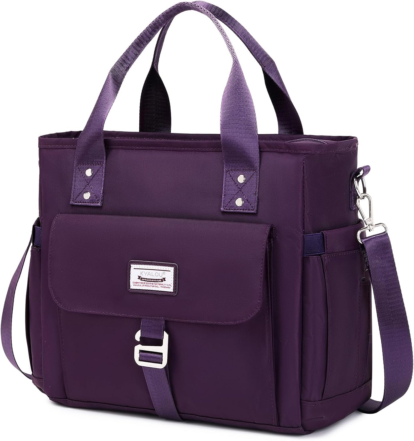 KYALOU Medium Tote Purse Bag for Women, Nurse Bag for Work, Teacher Tote Bag, Waterproof Nylon Crossbody Handbag