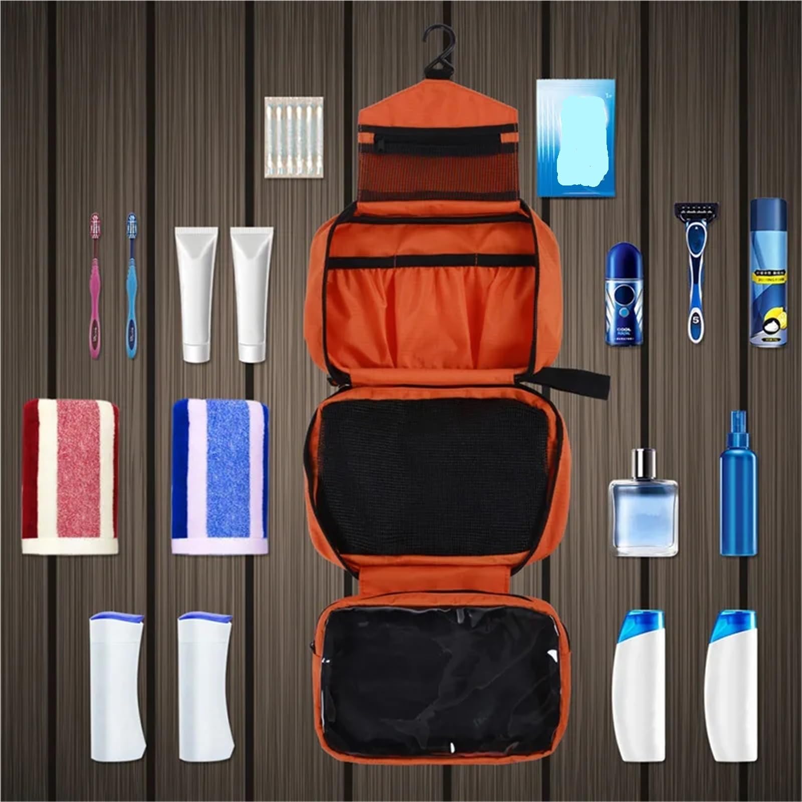 Trousse, Borsa da trucco impermeabile grande uomo viaggio for(Color2)