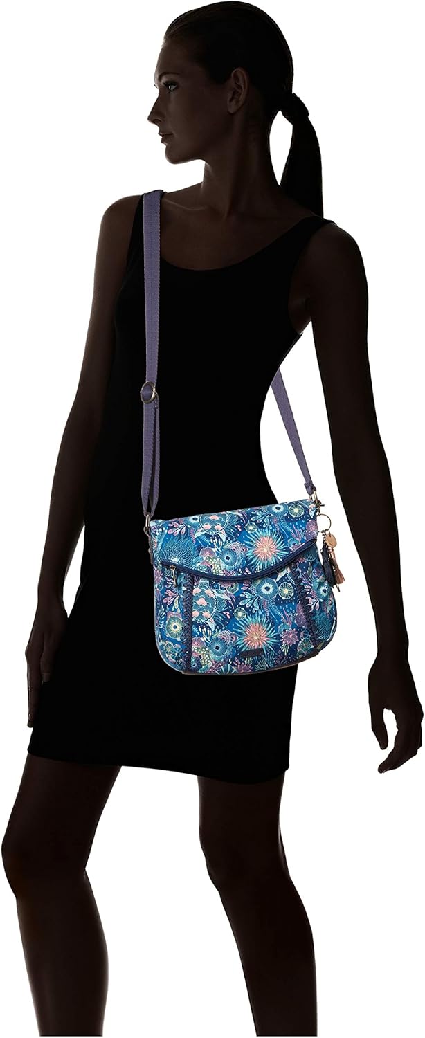 Sakroots Artist Circle Foldover Crossbody Bag in Eco-Twill, Multifunctional Purse - Image 6