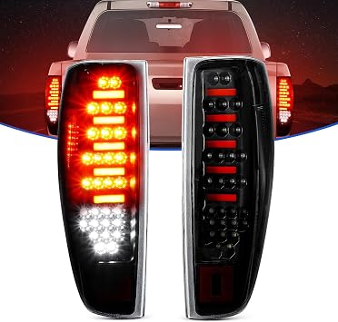 LED Tail Light Fit for Chevy Colorado/for GMC Canyon 2004-2012, Rear Brake Lamp Taillight Assembly, Black Housing Clear Lens