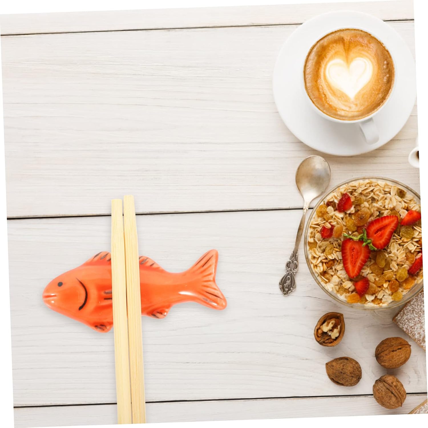 9pcs Fish Chopstick Rest Stand Ceramic Chopsticks Holder Rest for Kitchen Multifunctional Tableware Easy to Clean
