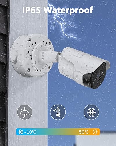 Miniatura 8 de 【Only Compatible with Bullet Cameras】 Universal Bullet Security Camera Mount Bracket Hide Cable, Metal Electric Enclosure, Waterproof Outdoor Camera