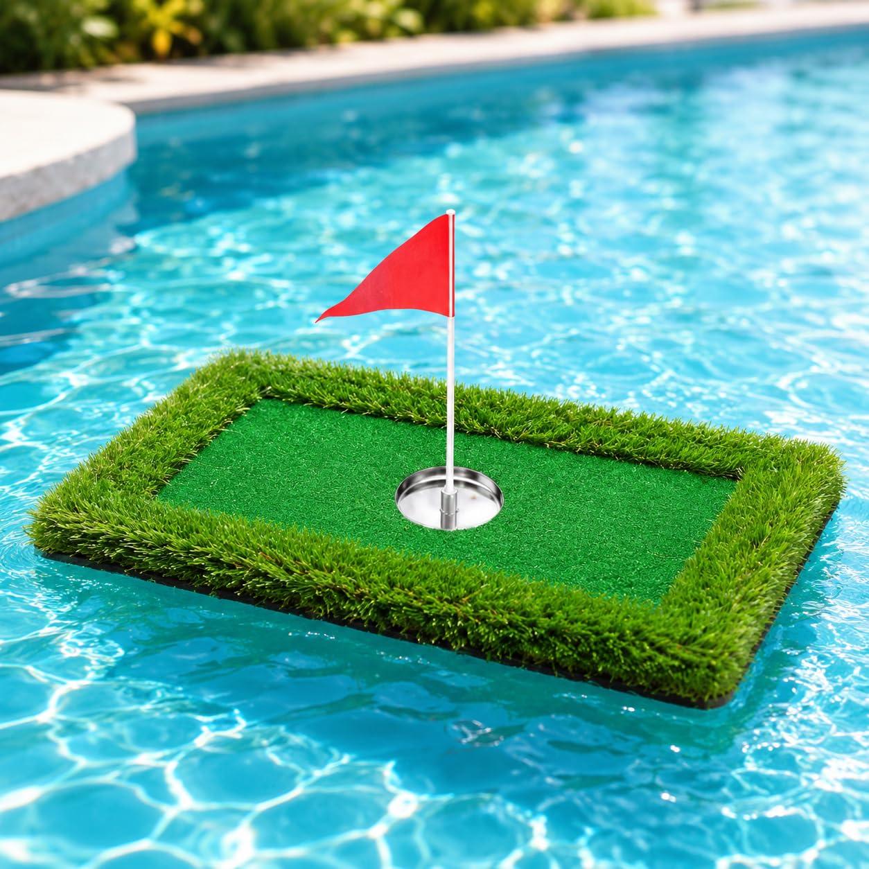 Campo Golf Flotante, Mini Golf para Piscina, Pelotas Flotantes Práctica, Accesorios Entrenamiento